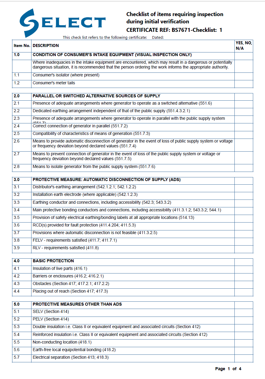 Building Certificate
