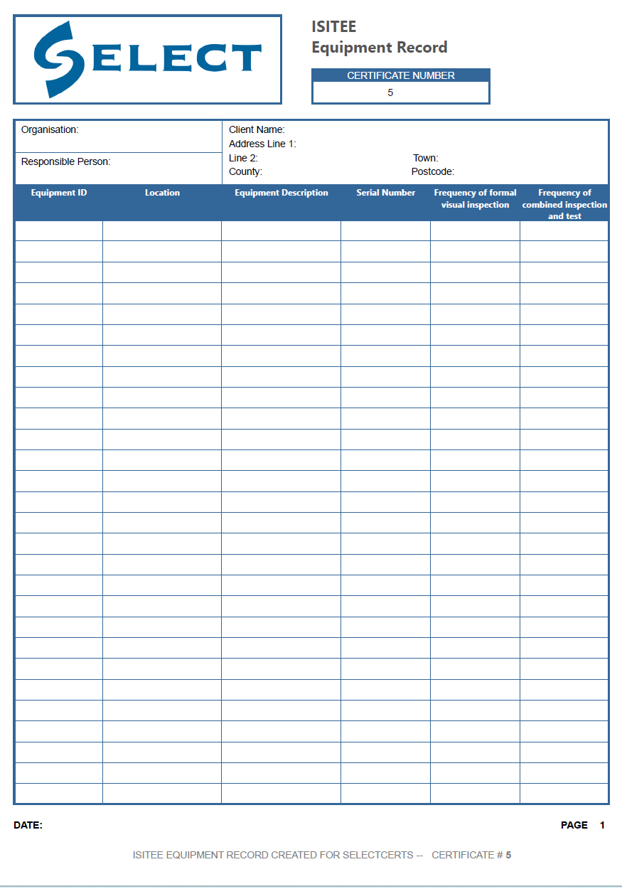 Building Certificate